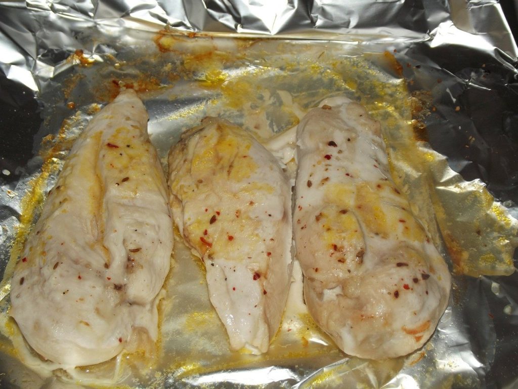 鶏胸肉　グリル　アルミホイル　バター